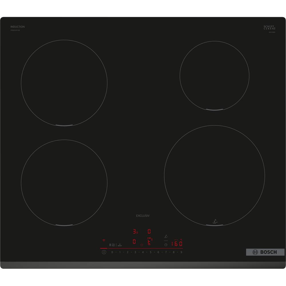 PIE631HC1M Serie 6, Induktionskochfeld, 60 cm, Schwarz, Rahmenlos aufliegend